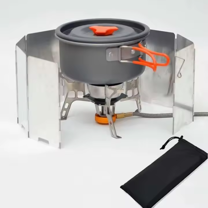 8/9/10 pantalla de aleación de aluminio a prueba de viento para cocina, picnic, camping al aire libre, estufa de gas - 1