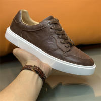 Zapatos casuales de cuero vacuno rayado a mano de alta gama para hombre - details 20