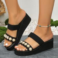 zapatos de zapatilla de tacón de cuña de verano para mujer - details 1