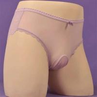 Bolsa sissy de seda grande para hombre, ropa interior cruzada de malla transparente de cintura alta con intervalo de bala, club gay - details 1