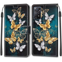 Funda tipo billetera de mariposa para Xiaomi Redmi Note 11 Pro Plus 11S 4G 5G, cubierta trasera protectora de cuero con tapa magnética y ranura para tarjeta - details 48
