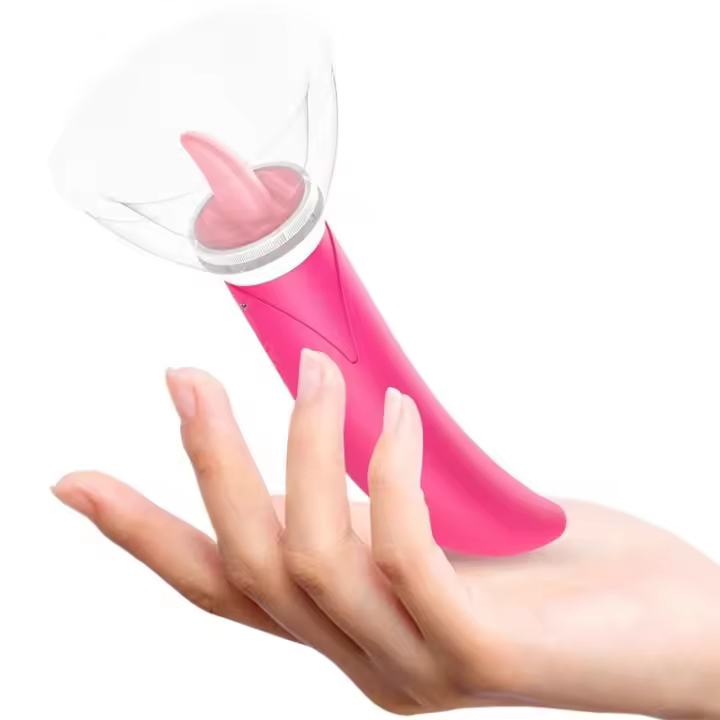Leten-succión de clítoris, lengua para lamer, estimulación del clítoris, masaje, varita de silicona, vibrador de punto G, Juguetes sexuales para masturbación, juego para adultos - 1