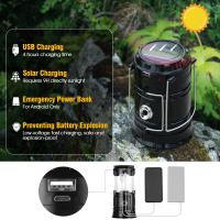 Linterna Solar para acampar, lámpara recargable por USB, luces solares portátiles impermeables para luz de emergencia interior y exterior, 1/4 Uds. - details 2
