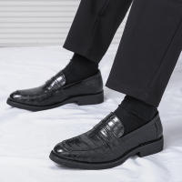 Zapatos Lefu para hombre, calzado sencillo y versátil con relieve sonriente, moda británica de negocios, talla grande - details 3
