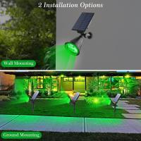 4 Unidades Foco Solar, Luces Solares Impermeables Exterior, Luz de Jardín, 2 Modos de Iluminación Opcionales, ángulo de 180 °   Ajustable, Luz de Proyecto Solar para Entrada, Camino. - details 1