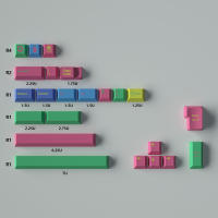 Teclas de Material PBT con temática cortavientos, teclas DYE-SUB para teclado mecánico MX Switch, diseño de 23/129/64/68/87/96 - details 1
