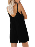 Mono informal con bolsillos para mujer, camiseta sin mangas para primavera y verano - details 4