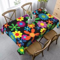 Mantel rectangular Hippie wer para fiesta, manteles impermeables para mesa de comedor, cocina, decoración del hogar - details 90