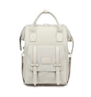 Bolsa de pañales,Mochila portabebés,Bolsa impermeable de almacenamiento,Bolsa de maternidad para viajes al aire libre,Productos para bebés,2 capas,Mochila de nylon gris - details 2