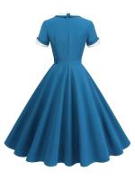 Elegante Vestido de Cadena Retro Peter Pan Vestido Largo de Moda Vintage para Mujeres - details 8