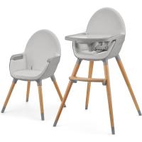 bebé 2 en 1, Silla Infantil, Trona portatil, Patas de Madera, Bandeja Ajustable, Fácil de limpiar, para niños, Beige - details 18