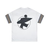 Camisetas de Verano Básicas Casuales para Hombres Algodón Puro, Cuello Redondo, Mangas Cortas, Estampado de Logotipo, Zapatillas y Ropa Deportiva - details 1