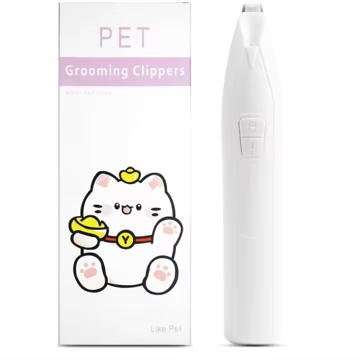 Recortador de patas de perro con luz LED, cortapelos inalámbrico con batería, afeitadora de pelo de mascotas de poco ruido para perros pequeños, gatos, recorte alrededor de patas, ojos, orejas, cara, glúteos - 1