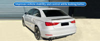 BDBO Wings para Audi 2014-2020 A3 S3 RS3 Sedan 4 puertas alerón ala trasera tapa del maletero, negro brillante - estilo High Kick M4 - details 1