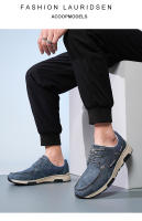 Zapatos para correr clásicos para hombre, zapatillas ligeras de cuero de ante, cómodos zapatos deportivos de gran tamaño, zapatos planos transpirables para correr - details 18
