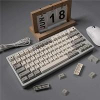 Retro Japanese Katakancaps Gray White 144 Keys Cherry Profile Keycaps Side Engraved PBT Sublimation For nical Keyboard - details 1