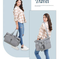 Bolso de mano de gran capacidad para mujer, bolsa de viaje de corta distancia, Fitness, Yoga, compras, bandolera de hombro - details 2