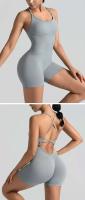 Mono de Yoga para Mujeres Pantalones de Gimnasio con Almohadilla Ropa Deportiva para Levantamiento de Pesas FIESS - details 2
