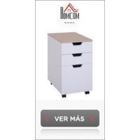 Cajonera de Oficina con Ruedas Armario Archivador de 3 Cajones para Escritorio Estudio - details 15