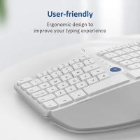 Teclado dividido ergonómico inalámbrico GM901D, reposamanos suave con batería AAA, 2,4G, USB y BT (+ BT1 BT2), para Windows y Mac - details 2