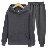 Sudadera con capucha de lana para hombre, suéter de Color sólido, traje deportivo, primavera y otoño, 220g - details 12