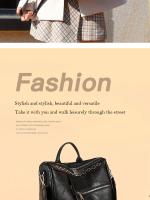 Mochila Vertical de Pu para mujer, bolso cruzado de viaje de gran capacidad, tendencia informal - details 2