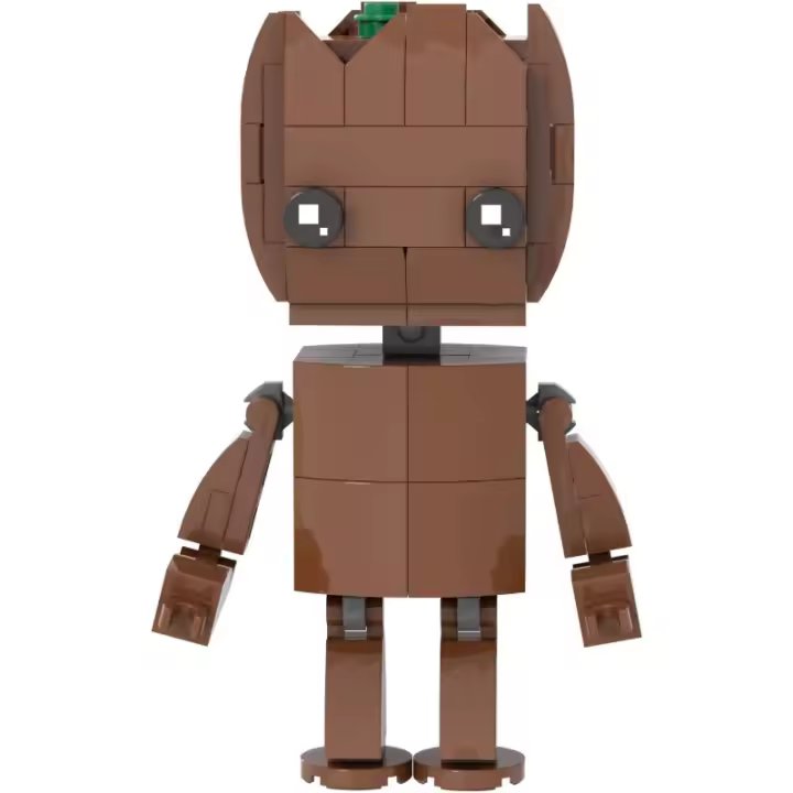 Groot-Juego de bloques de construcción de Mini cabeza para niños, Kit creativo de bloques de construcción lindos, regalos para niños - 1