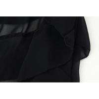 Vestido elegante con volantes y espalda descubierta para mujer, cuello oblicuo, sin mangas, con cordones, dobladillo irregular, largo hasta el suelo, vestidos para mujer de primavera - details 15