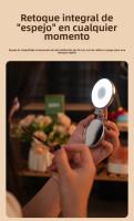 🔥   Anillo Magnético de Luz 3 en 1 para Teléfonos 💡   - Kit de Iluminación Profesional con Espejo de Maquillaje y Soporte Plegable (3 Temperaturas, 500mAh, Tipo-C) - details 10