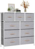 Cómoda con 9 cajones de tela, cómoda de dormitorio, mueble de almacenamiento, muebles de dormitorio, cómoda de 9 cajones, cómoda para cocina, oficina, pasillo, estilo rústico - details 21