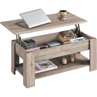 Mesa de Café Elevable y Extensible con Revistero 98x50x(41,8-56) cm Mueble para Sala de Estar y Comedor - details 27