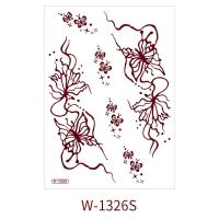 Pegatinas rojas de Mehndi, pegatinas de tatuaje de Henna, tatuaje falso para mujeres, calcomanías de transferencia de agua, calcomanías de tatuaje de Henna roja, piernas y brazos - details 14