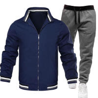 Chaqueta casual ndy para hombre, deportiva de dos piezas, color sólido - details 4