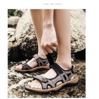 Sandalias de Cuero Genuino para Hombre Novedad de Verano, Talla Grande 38-48, Zapatos Casuales para Exteriores - details 18