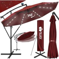 Parasol Excentrico de Sombrilla con 32 Luces LED Solar Giratorio 360º, Protección UV - details 18