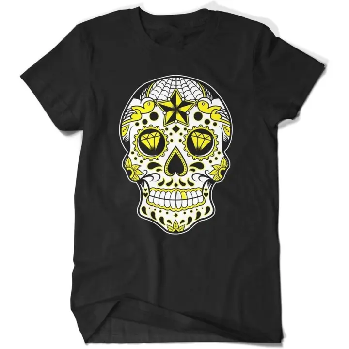 Camiseta De calavera De azúcar para hombre, Dia De Los Muertos - 1