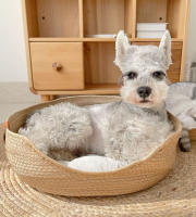 HOOPET-cama para mascotas para las cuatro estaciones, perrera para gato, cachorro, sofá hecho a mano, tejido de bambú, nido acogedor, accesorios para mascotas - details 7