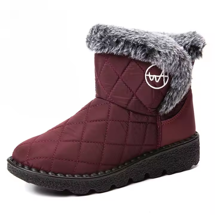 Nudos de algodón de terciopelo grueso para nieve para mujer, botas cortas multifuncionales de moda, novedosas para otoño e invierno, 2024 - 1