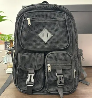 Mochila hueca de malla, gran capacidad, bolsa de almacenamiento transpirable de malla resistente - 1
