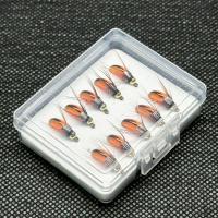 5/10 Uds moscas húmedas cebo pesca con mosca para lubina trucha Lucio salmón cabeza de latón Caddis Ninfa cebo de pesca hecho a mano señuelo de pesca de insectos artificiales - details 13