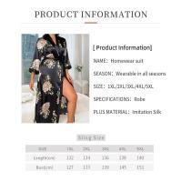 Kimono de mujer con estampado floral, albornoz largo, albornoz de playa, albornoz de fiesta, albornoz de noche - details 2