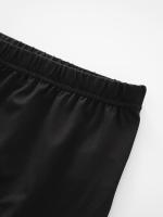 5pcs Leggings Capri de Talla Grande para Mujer - Alta Elasticidad, Color Sólido con Detalle de Botón, Perfectos para Yoga y Correr - details 3