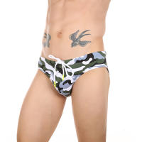Calzoncillos de natación para hombre Bolsa para el pene Copa Traje de baño Bikini Camuflaje sexy Traje de baño Pantalones cortos con almohadilla push up Ropa de surf de playa - details 3