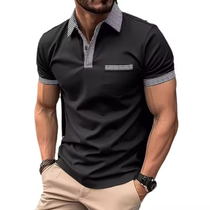 POLO informal de verano para hombre, camiseta de manga corta, top - 1