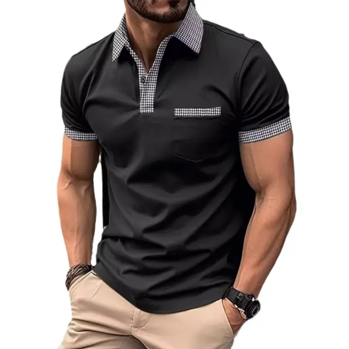 POLO informal de verano para hombre, camiseta de manga corta, top - 1