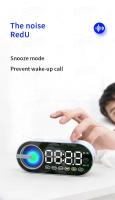 Reloj Despertador Mini Bluetooth Altavoz de Sonido Portátil con Subwoofer y Lámpara LED - details 3