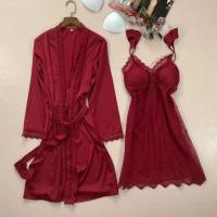 Conjunto de Kimono de Satén para Mujer Ouwu Ropa Interior Casual con Estampado - details 2