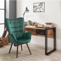 Sillones de salón Butaca nórdica Sillas Escandinavo Relax Acolchado con reposabrazos y patas de madera, tela, para dormitorio comedor, gris - details 32