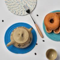 Juego de Tenedores de Olla Artesanal de Algodón Puro Juego de 3 Manteles de Hot Pot con Estilo - details 6