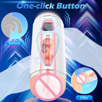 Masturbadores automáticos masculinos 2 en 1 de doble cabeza, copa vibradora, mamada, vagina de bolsillo, simulación de vagina, masturbador vaginal, extensión de entrenamiento, juguetes sexuales masculinos para adultos - details 2